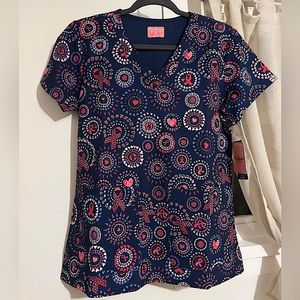 Ava Therese Breast Cancer Awareness Scrub Top